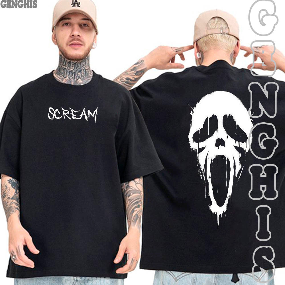 Camiseta Panico Scream Terror Filme Camisa Basica e Oversized Algodão