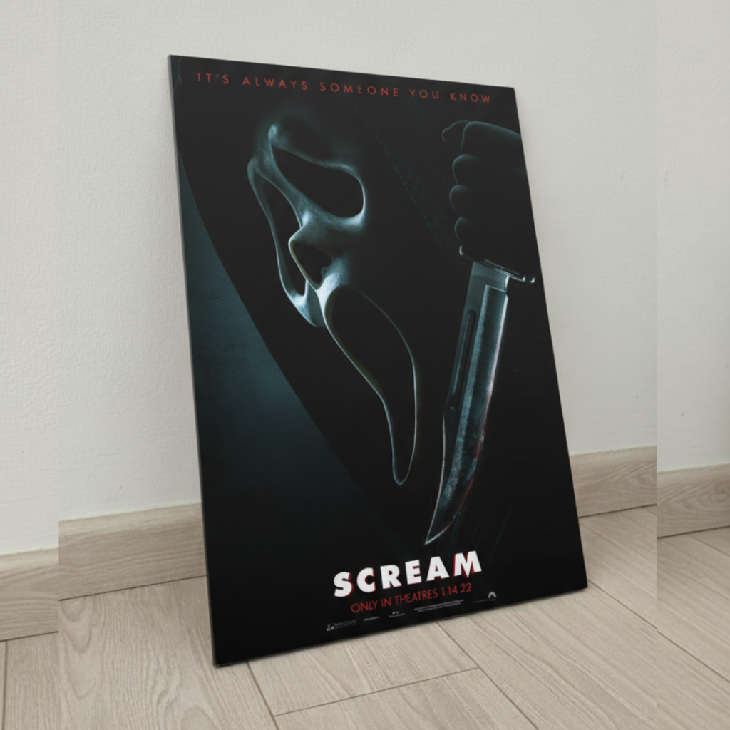 Placa Scream Decorativa Poster Quadro MDF Filmes Pânico