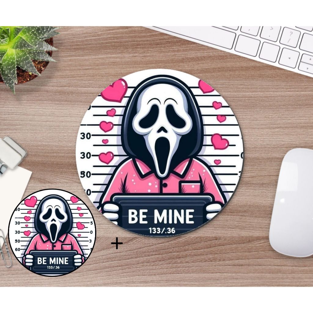 Mouse Pad e Porta Copo Pânico Scream Movie Geek