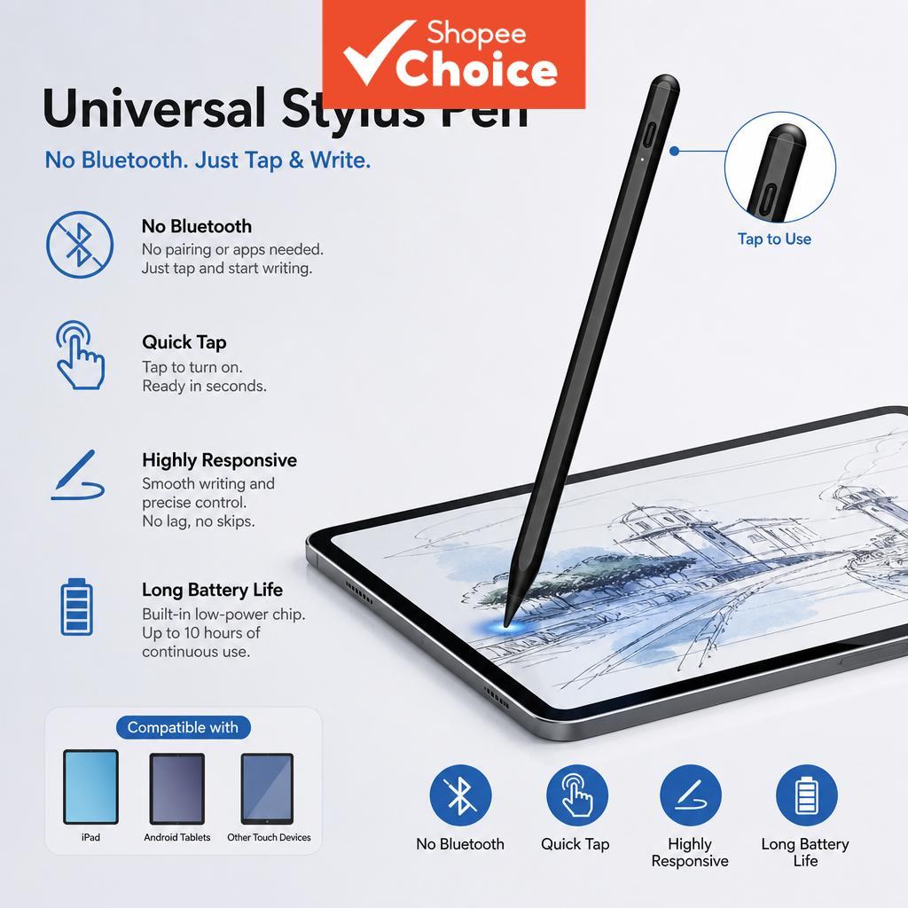 #Para Apple Pencil 1 e 2 com rejeição de palma e display de energia, acessórios para iPad 2022 2021 2020 2019 2018 Pro