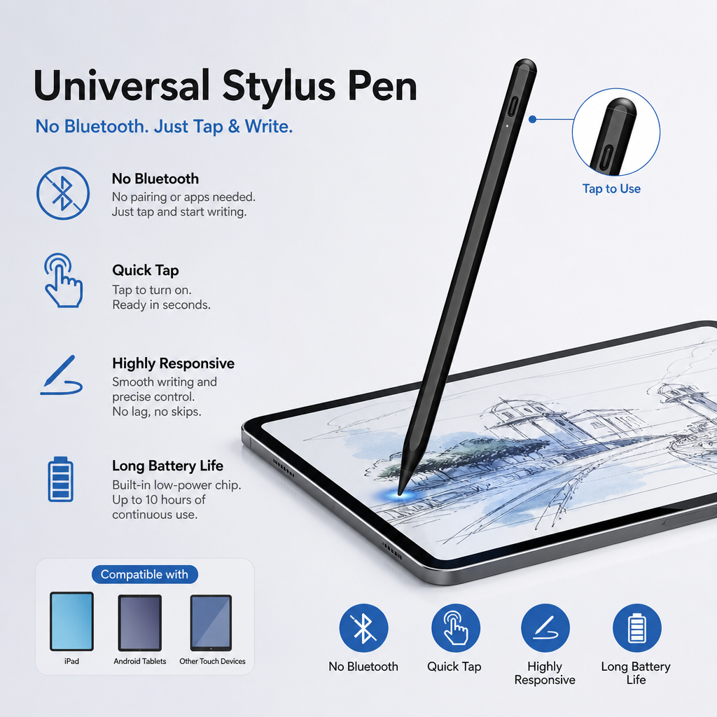 #Para Apple Pencil 2 1 com Rejeição de Palma, Display de Energia, Acessórios para iPad 2022 2021 2020 2019 2018 Pro 11