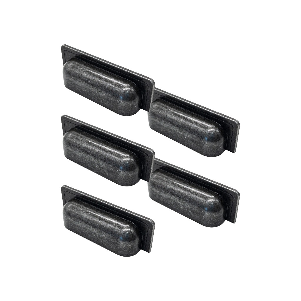 5 Pçs Puxadores Concha Quarto Cozinha Retro Rectan Gaveta 64mm