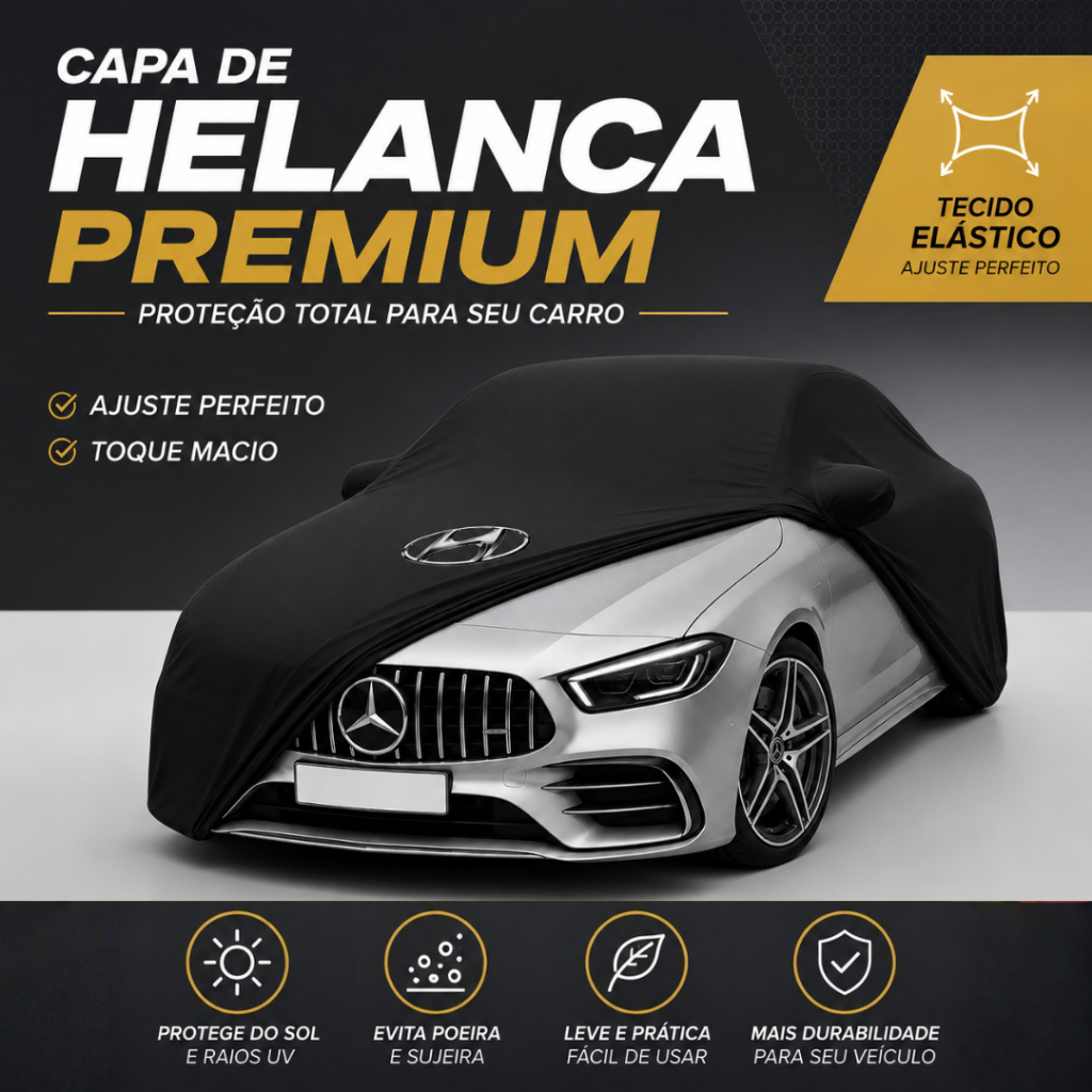 Capa de Cobrir Carro Tecido Helanca Lycra Proteção UV Não Risca P M G