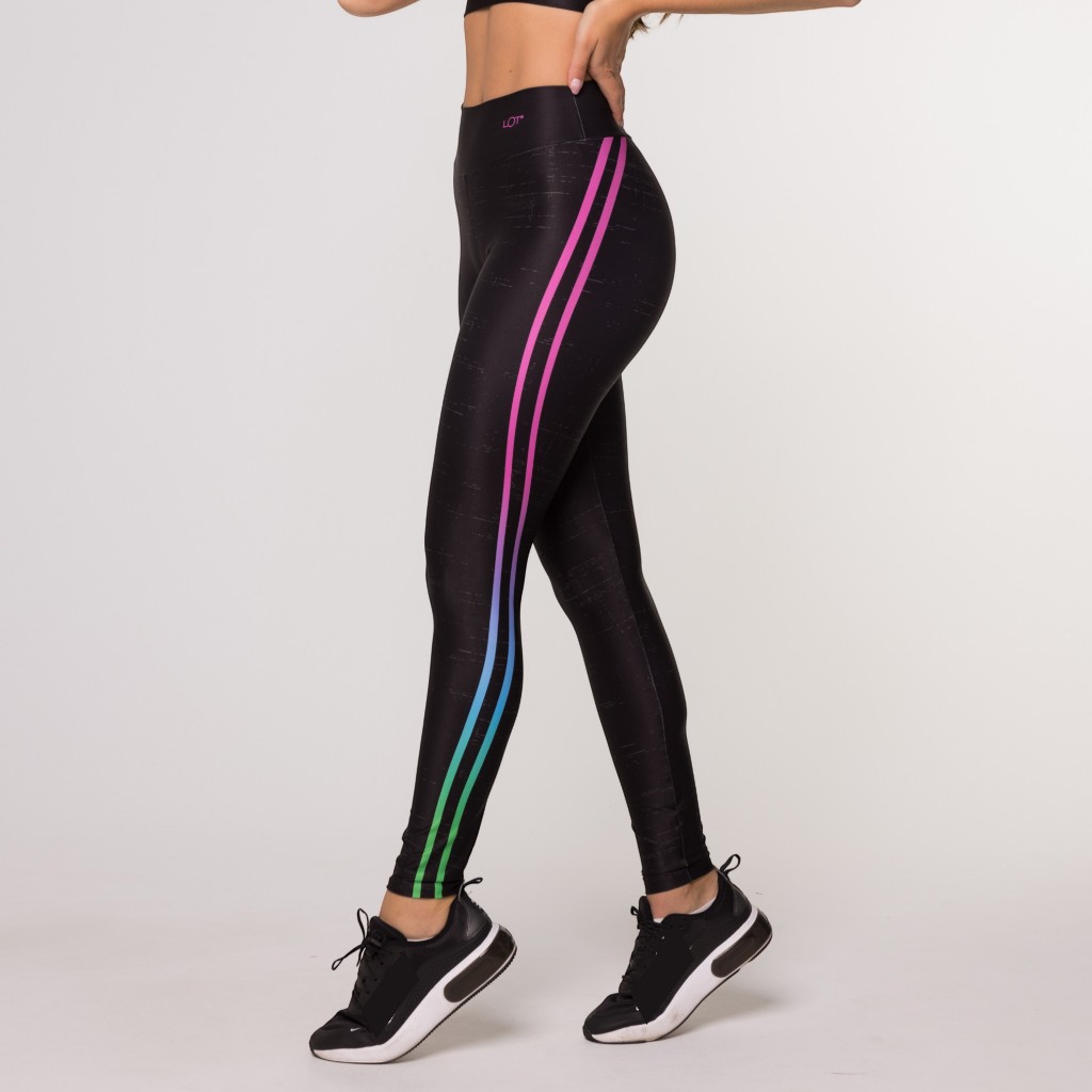Calça Legging Degradê Suplex Estampada Fitness Feminina Academia Coleção Change Lot Fitness