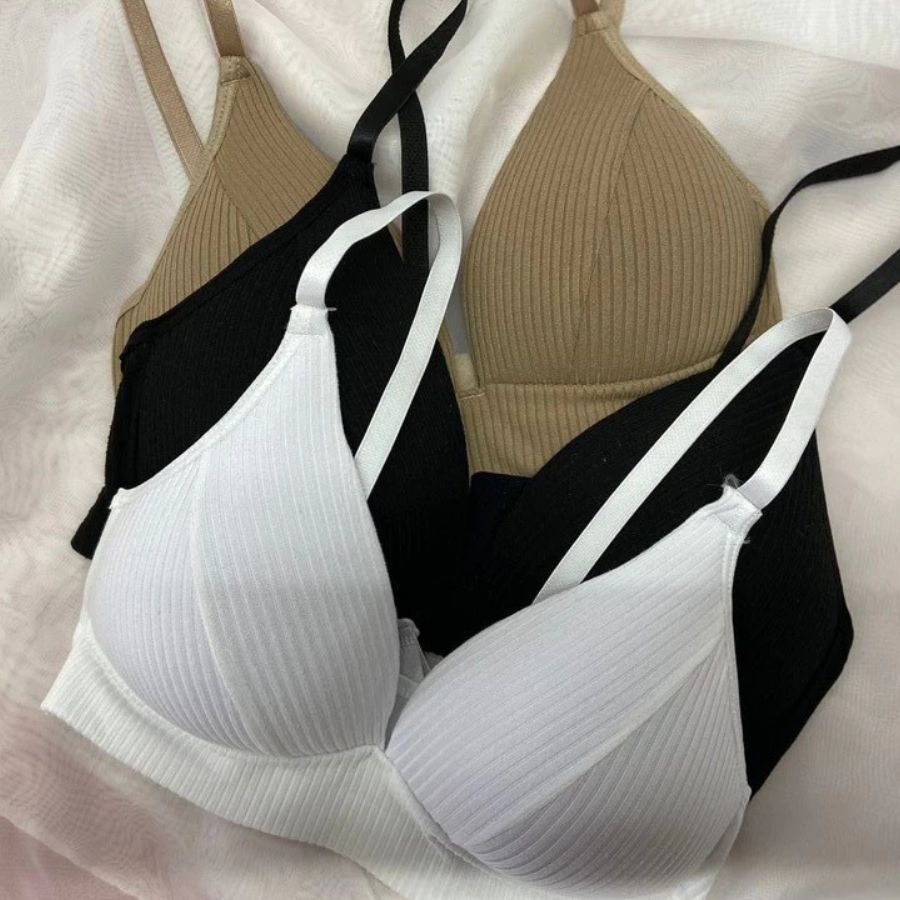 Top Sutiã Sem Aro Bojo Canelado Soft Confort Molinho Macio Sustentação Fitness Unidade e Kit