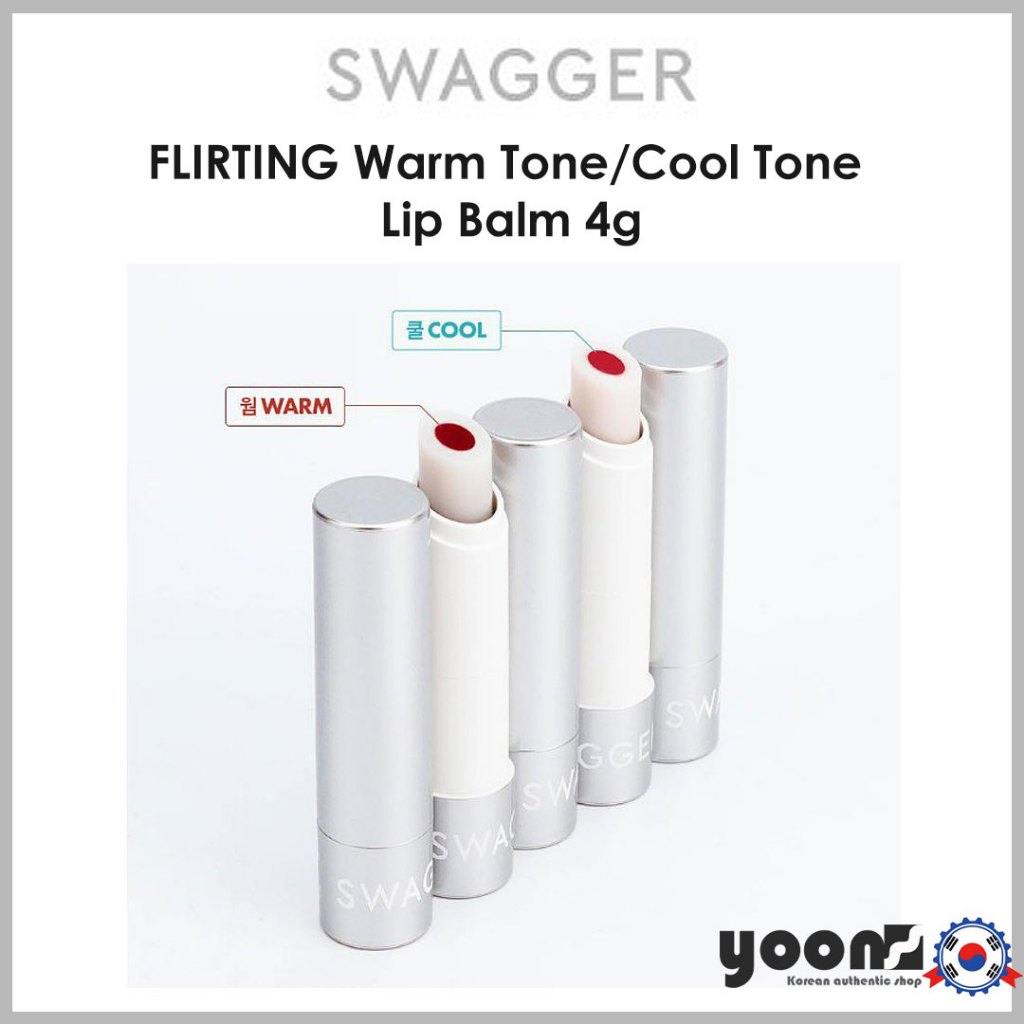 [SWAGGER] Firting Tom Quente/Bálsamo Labial Cool Tone 4g_da Coreia