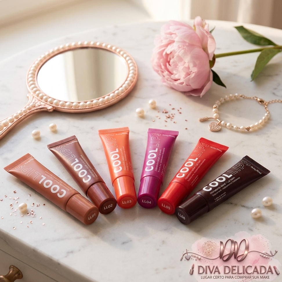 LIP BALM COOL LIPS HIDRATANTE TIPO GLOSS NATURAL - RUBY ROSE