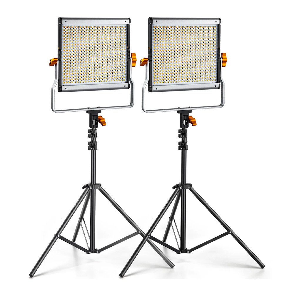 Kit Painel Luz Vídeo Neewer 480 Led + Suporte Luz Preto