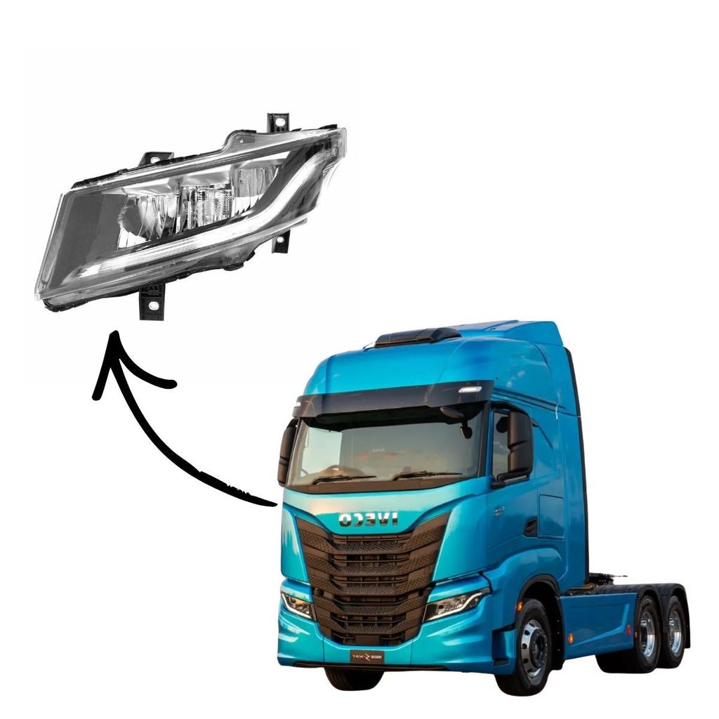 FAROL PRINCIPAL PARA IVECO S-WAY 480 540APOS 2022 FULL LED SEM MODULO ELETRONICO- LADO ESQUERDO NINO