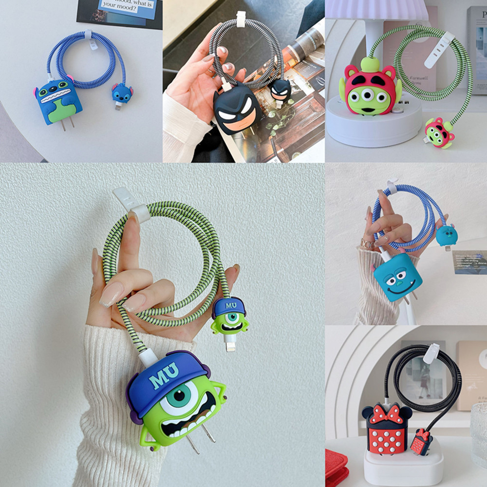 Suitable for C-type and Apple interface cartoon silicone electric charging protector, suitable for iPhone/iPad charger