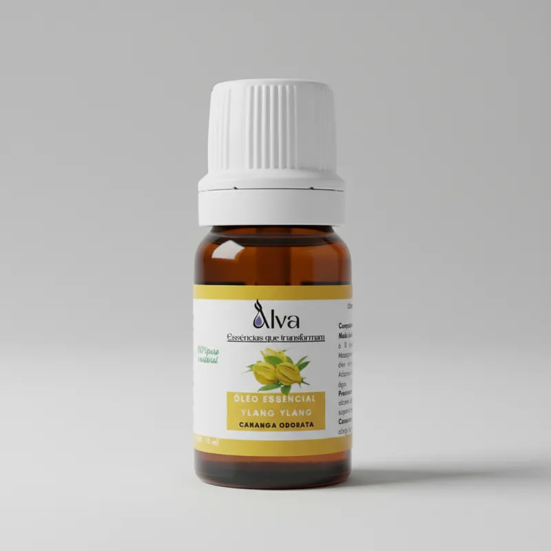 Óleo Essencial de Ylang Ylang 100% Puro - Frasco de vidro com gotejador