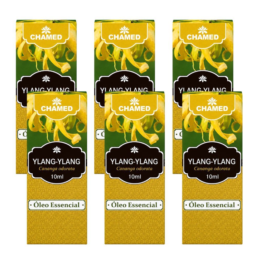 Kit 6 Óleo Essencial Ylang Ylang 100% Puro 10ml Chamed