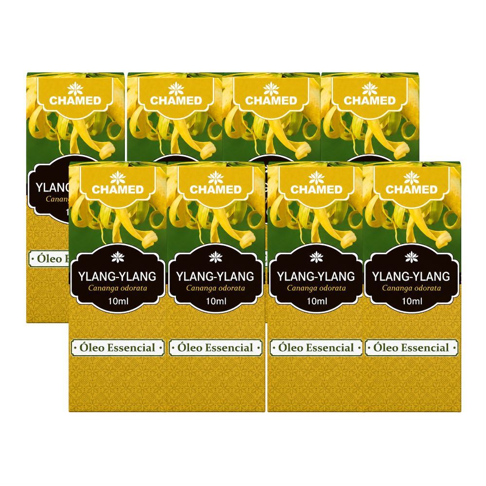 Kit 8 Óleo Essencial Ylang Ylang 100% Puro 10ml Chamed
