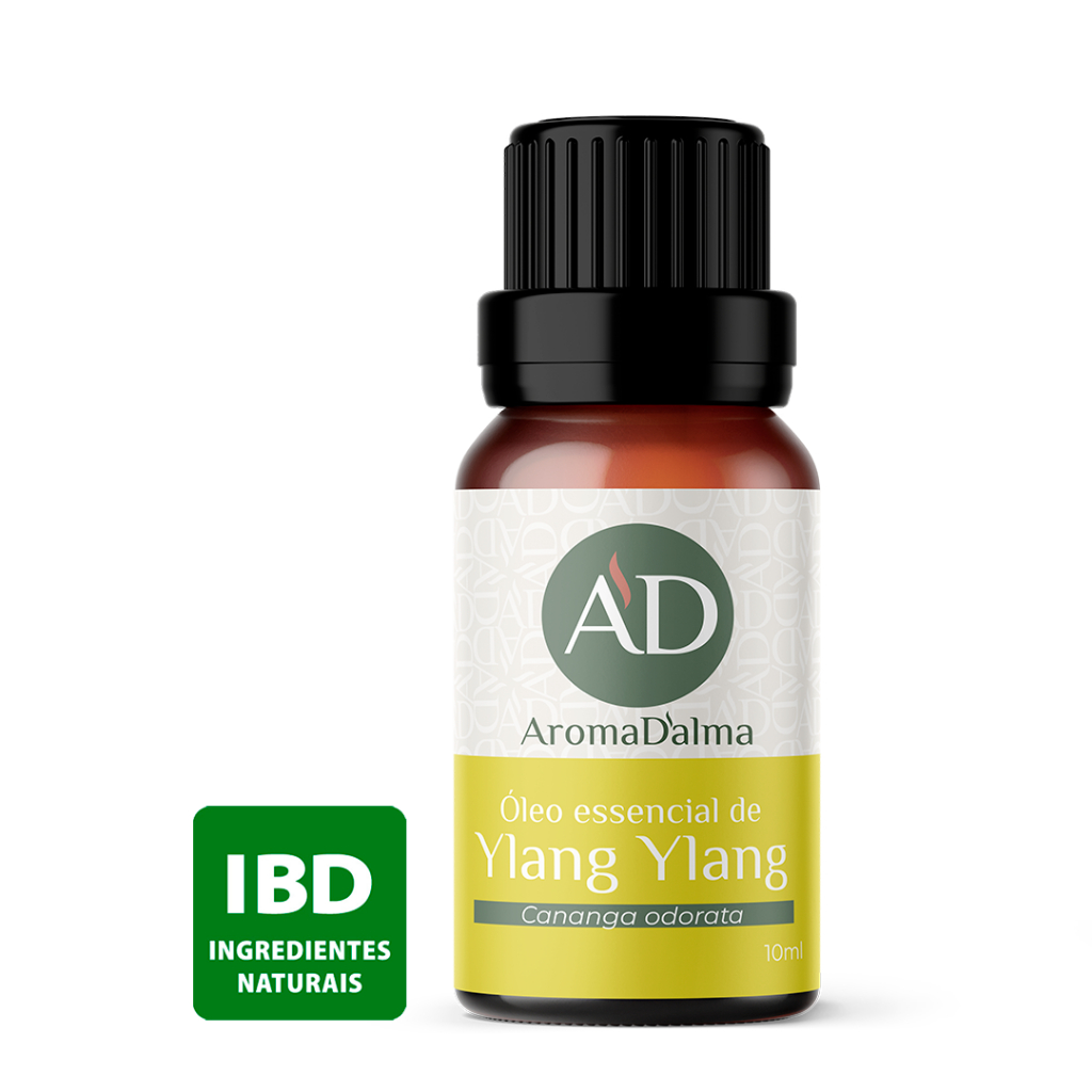 Óleo Essencial De Ylang Ylang 100% Puro - 10ml - Difusor, Aromaterapia e Cuidados Com o Corpo I Aroma D'alma