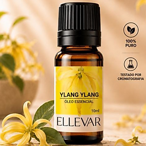 Óleo Essencial De Ylang Ylang 100% Puro e Natural Importado Aromaterapia -10ml