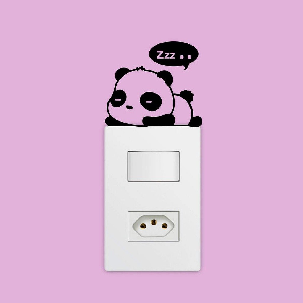 Adesivo Para Interruptor Tomada Panda Fofo