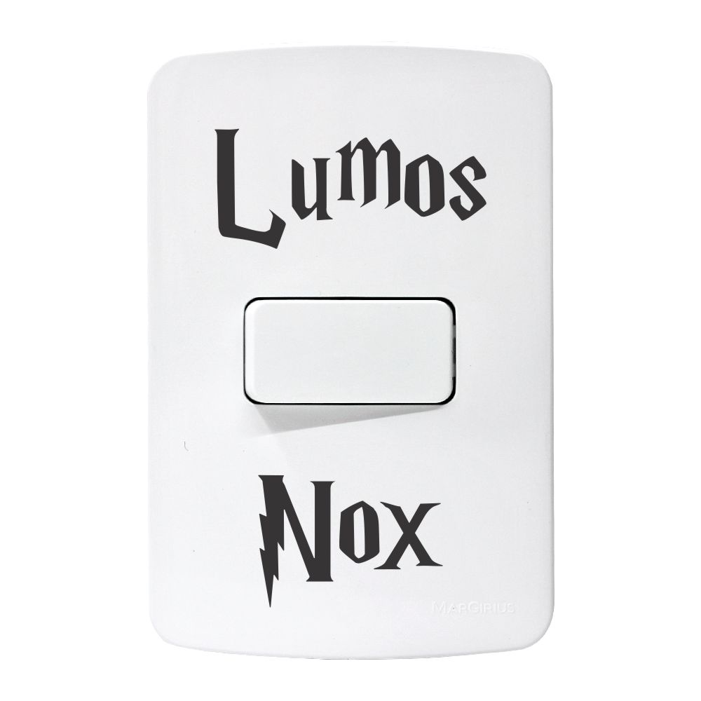 Adesivo para Tomada / Interruptor Lumos Nox - Harry potter
