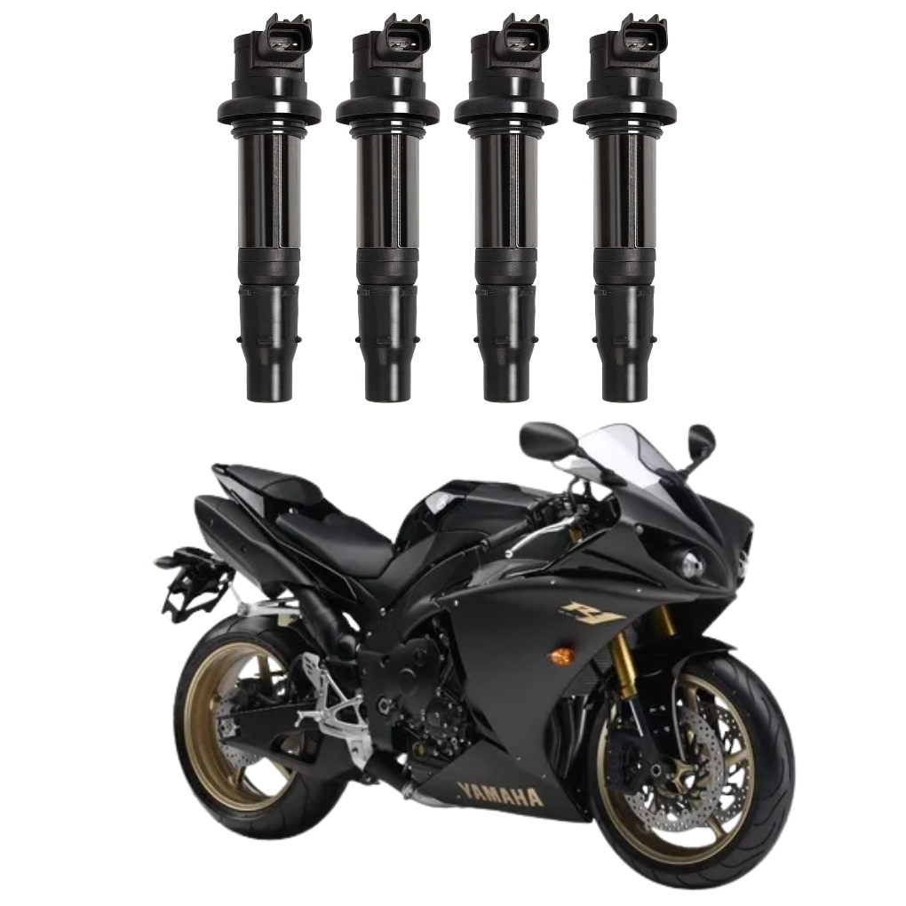 4 Bobinas Ignição cachimbo de vela Yamaha R1 E R6 todos os anos
