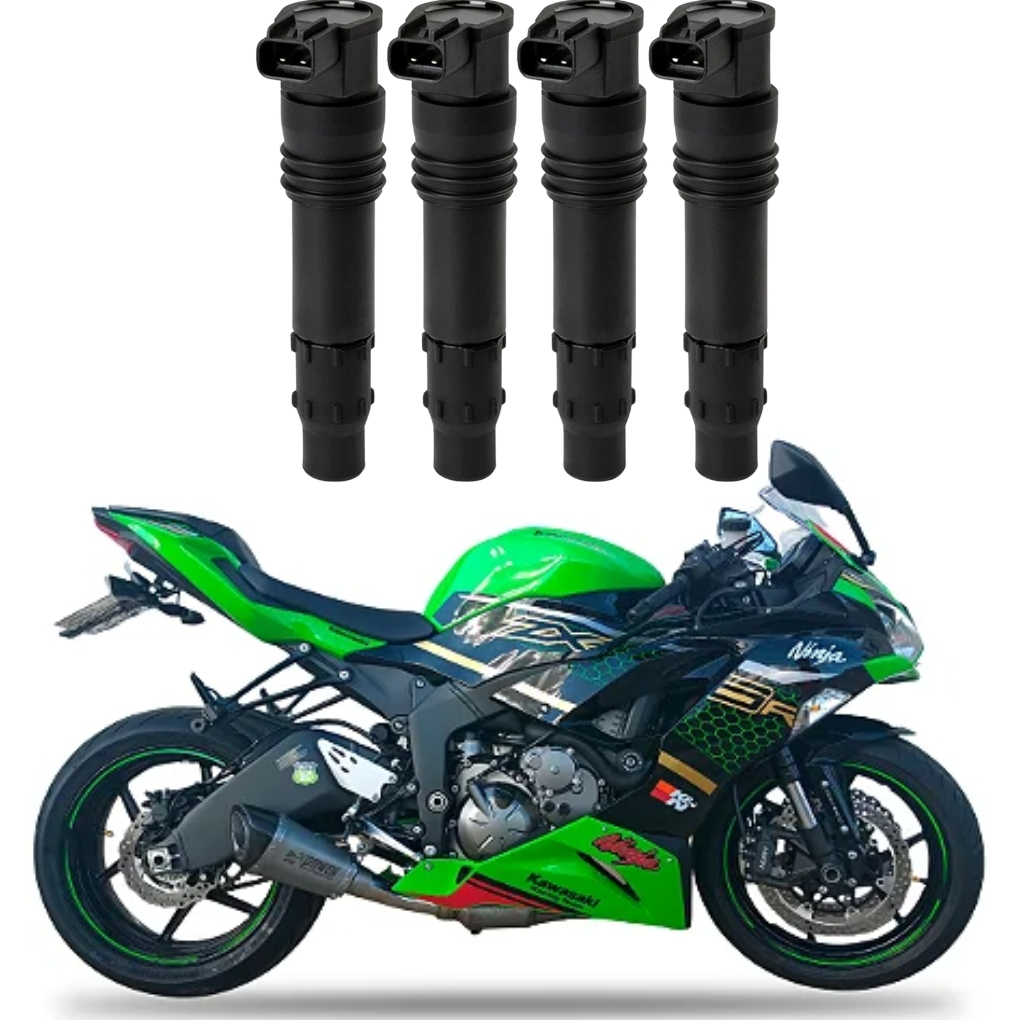 4 Bobina de Ignição Cachimbo de Vela kawasaki zx6r 129700-4400