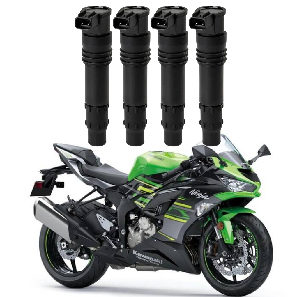 4 Bobina de Ignição Cachimbo de Vela Kawasaki Zx6 129700-4400