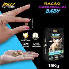Ração Para Filhotes BULLY Baby 15kg Super premium Pit Bull Rottweiler Todas as Raças