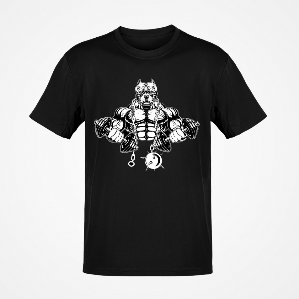 Camiseta Lançamento Treino Cachorro Pit Bull Maromba Estilosa Confortável Algodão Premium Malha 30.1