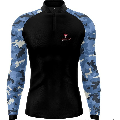 Camisa Pesca Cfm Blue Matreiro Personalizada Proteção Uv50