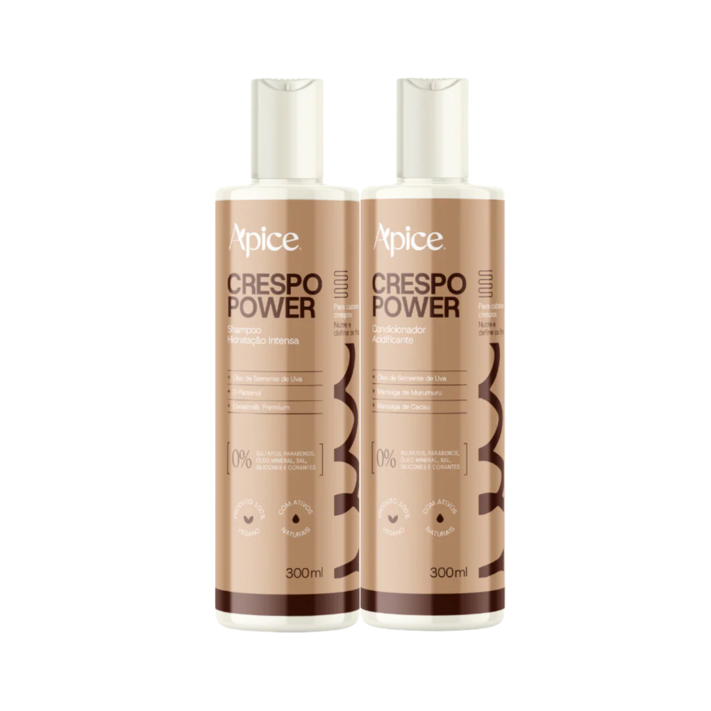 Kit Apice Shampoo Condicionador Crespo Power Hidratante 300ml