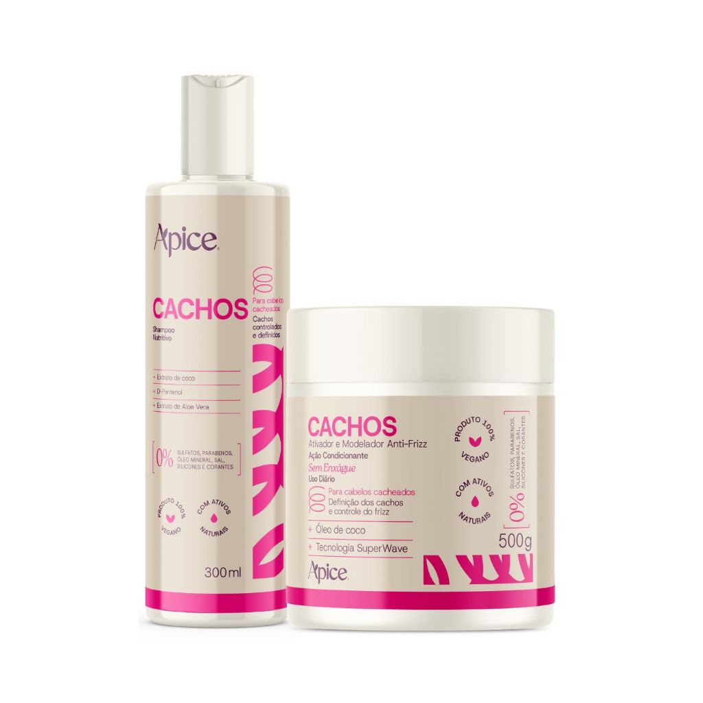 Kit Shampoo 300ml E Ativador 500g Cachos - Apice