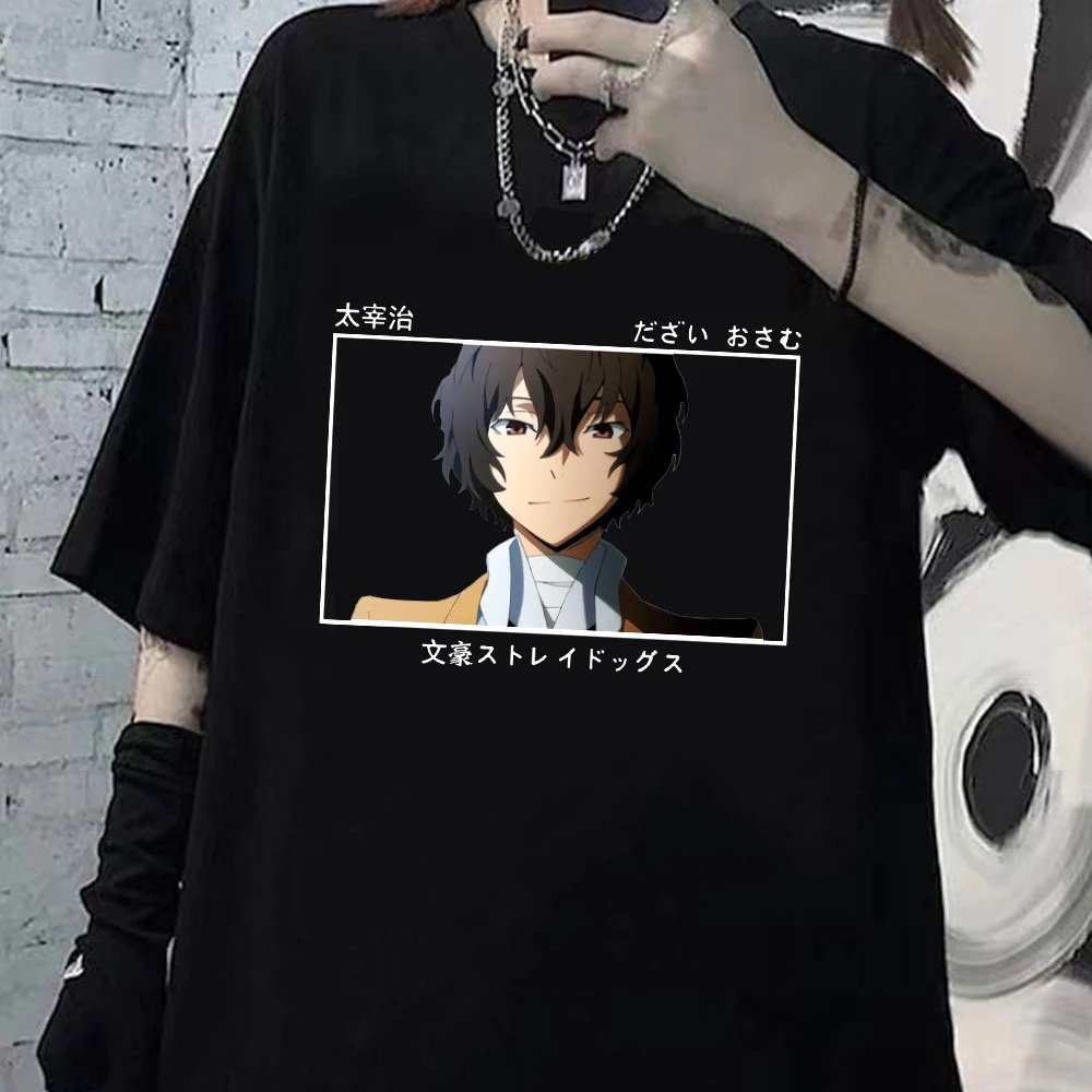 Camiseta de Algodão Bungo Cães Vadios Osamu Dazai Manga