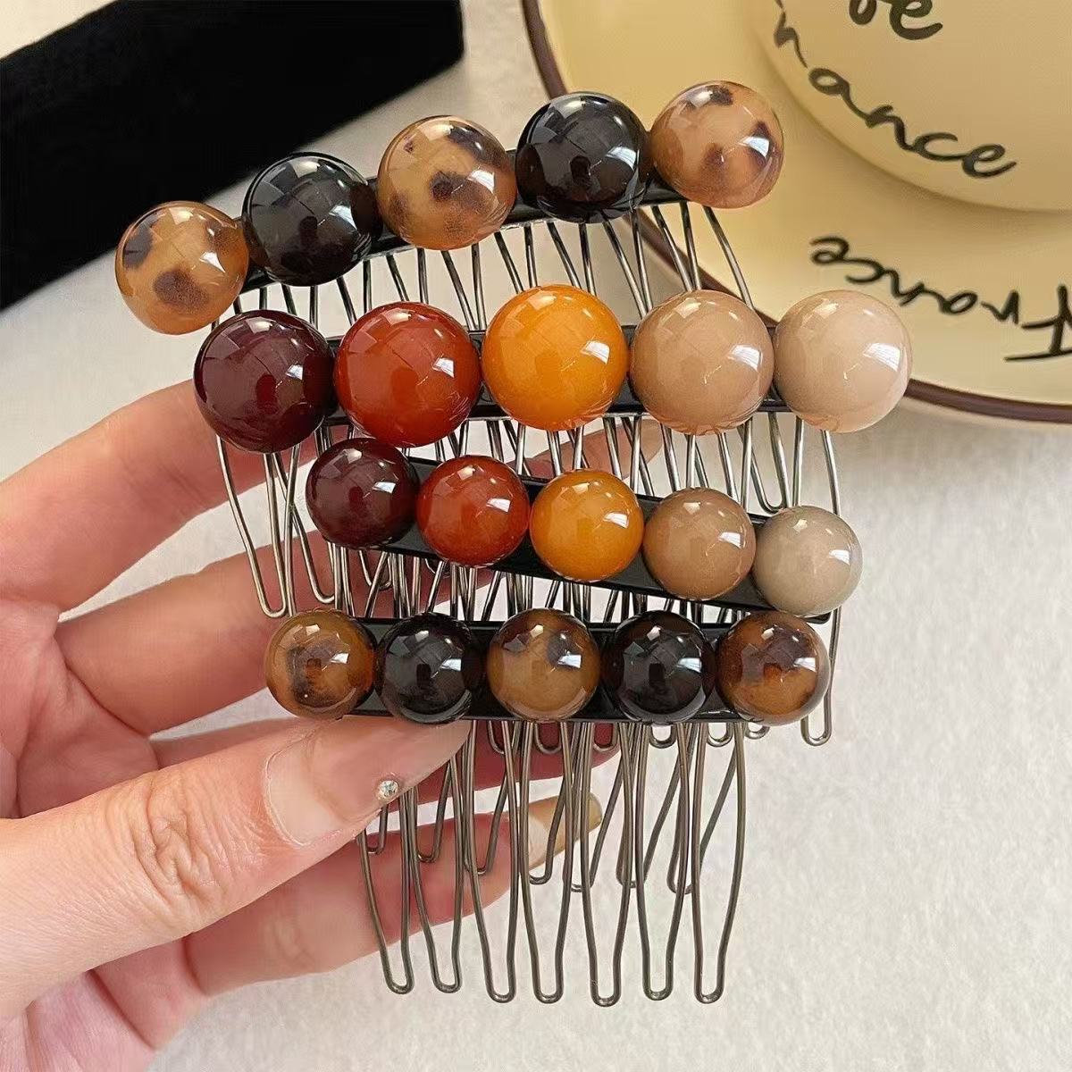 Pentes De Cabelo Com Contas Coreanas , 2 Peças , Clipes De Franja Frontal , Ferramentas Minimalistas De Estilo Vadios
