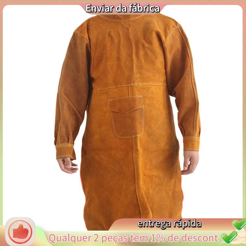 Avental De Soldagem Resistente De 105 Cm De Comprimento , Roupas De Trabalho Resistentes À Abrasão Para Homens