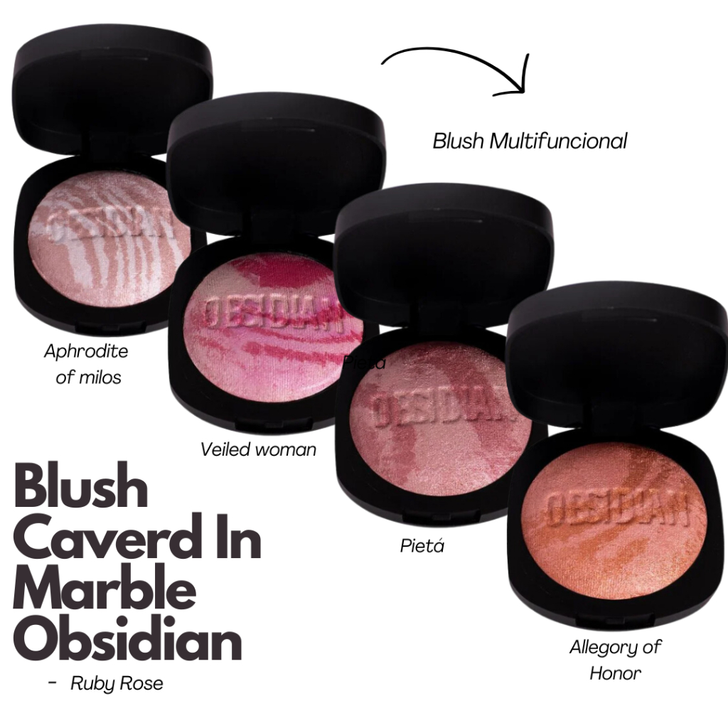 Blush Multifuncional Carved In Marble Obsidian - Ruby Rose