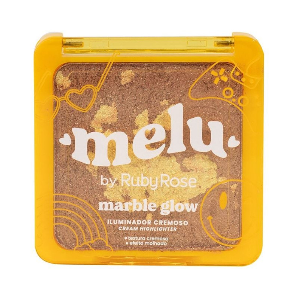 Iluminador Cremoso Marble Glow Beach Sunset - Melu By Ruby Rose