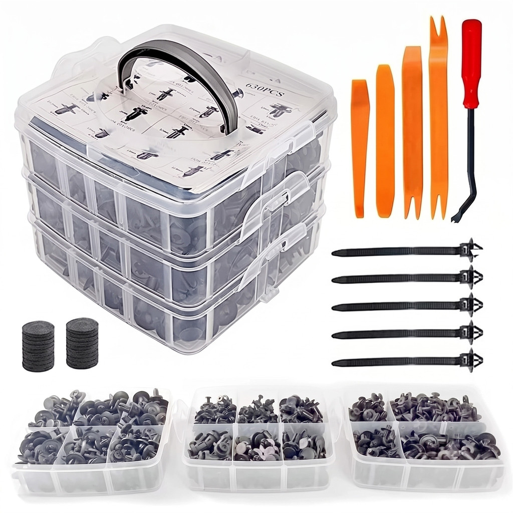 Automotive Car Clips Set 650 Pieces Fasteners Car Vehicle Mudguard Choose Quantity!