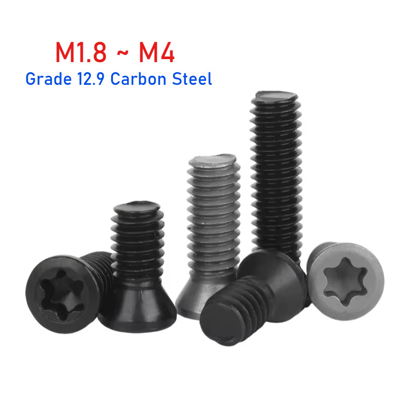 M1.8 ~ M4 SCM435 Parafuso Torx De Inserção CNC De Alta Resistência Preto/Cinza Grau 12.9 Para Substitui Inserções De Car