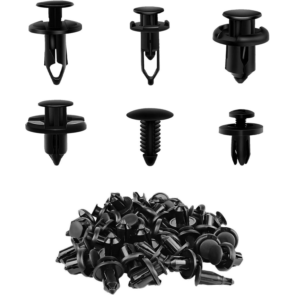 200 PCS Car Retainer Clips, Popular Size Bumper Push Pin Plastic Rivet Clips, Bumper Push Fastener Door Trim Panel Rivet