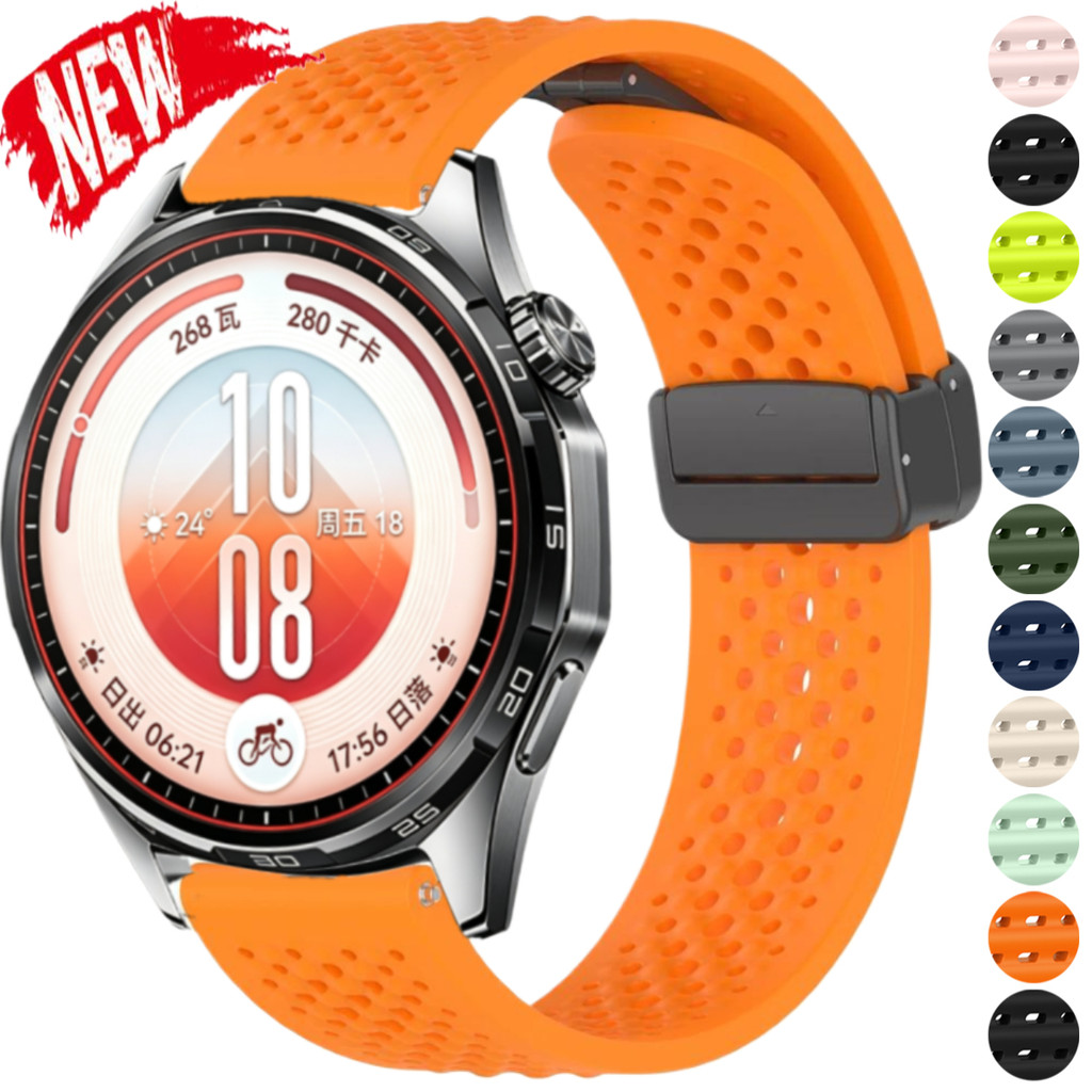 Pulseira De Laço Magnético De 22mm Para Huawei GT 7 46mm GT6/5 46mm Runner2 Sports Silicone Banda Respirável Huwei Watch