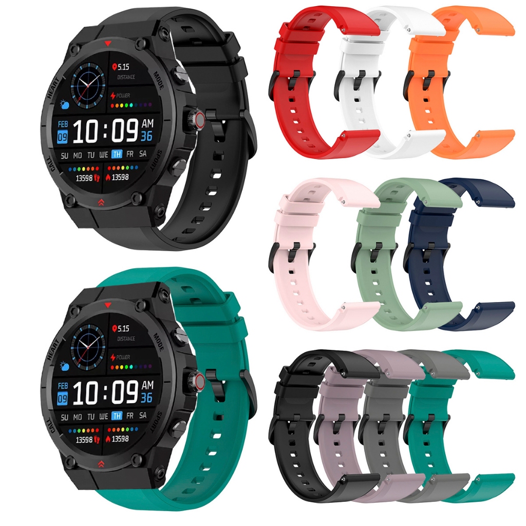 Pulseira De 22mm Compativel Com Smartwatch Haiz My Watch Sport De Silicone ajustavel