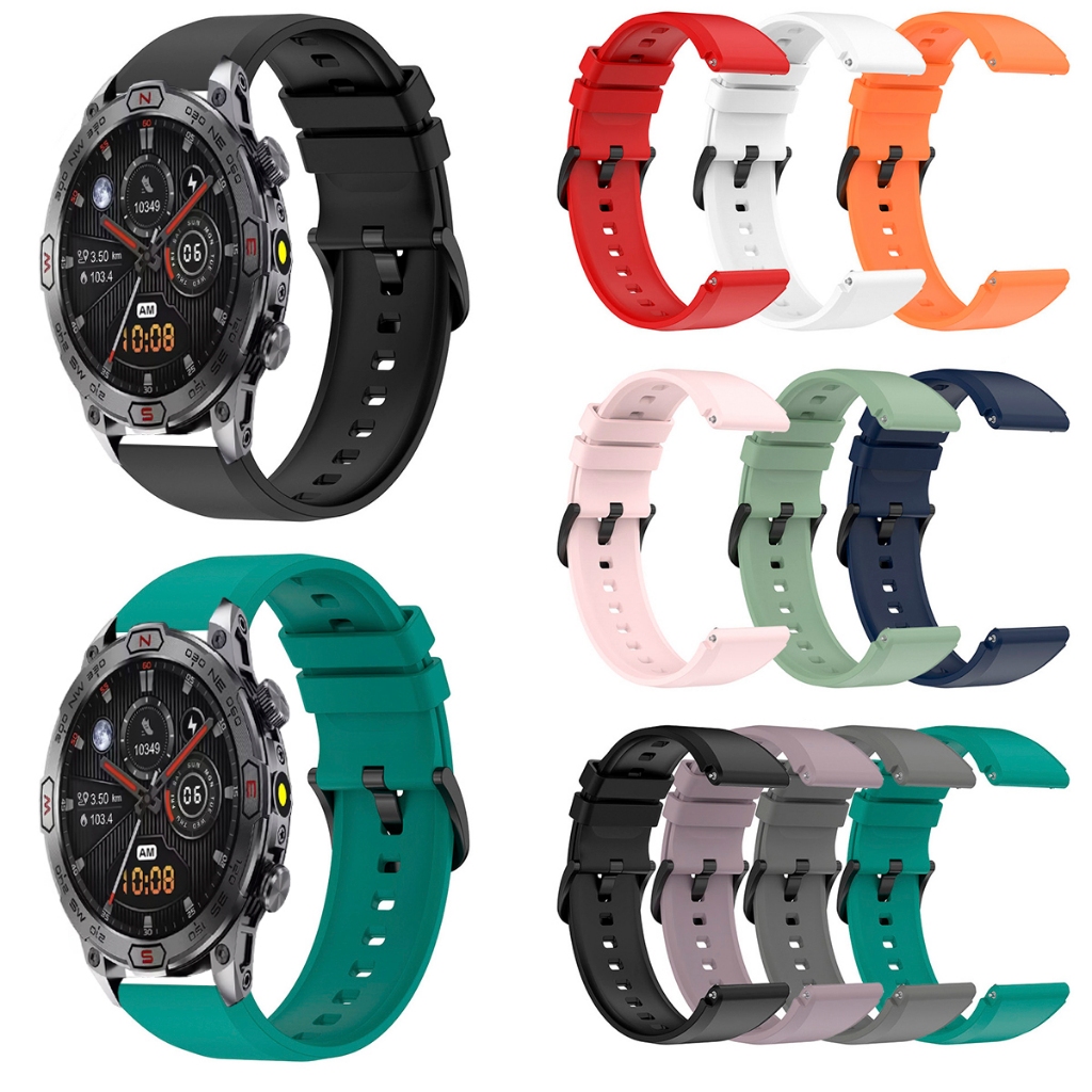Pulseira Compativel com Haiz My Watch Sport PRO de 22mm largura  De Silicone ajustavel
