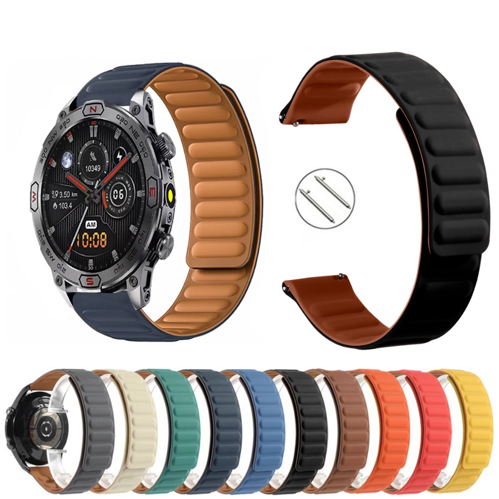 Pulseira 22mm Silicone Elos Imã Magnética para Haiz My Watch Sport PRO de Engate Rapido