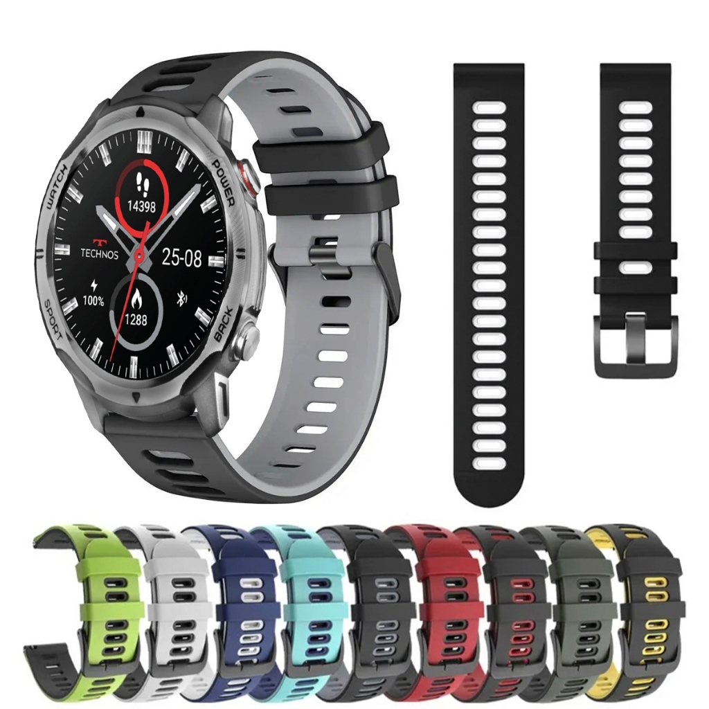 Pulseira 22mm de silicone SPORT para Smartwatch Technos Connect CALL