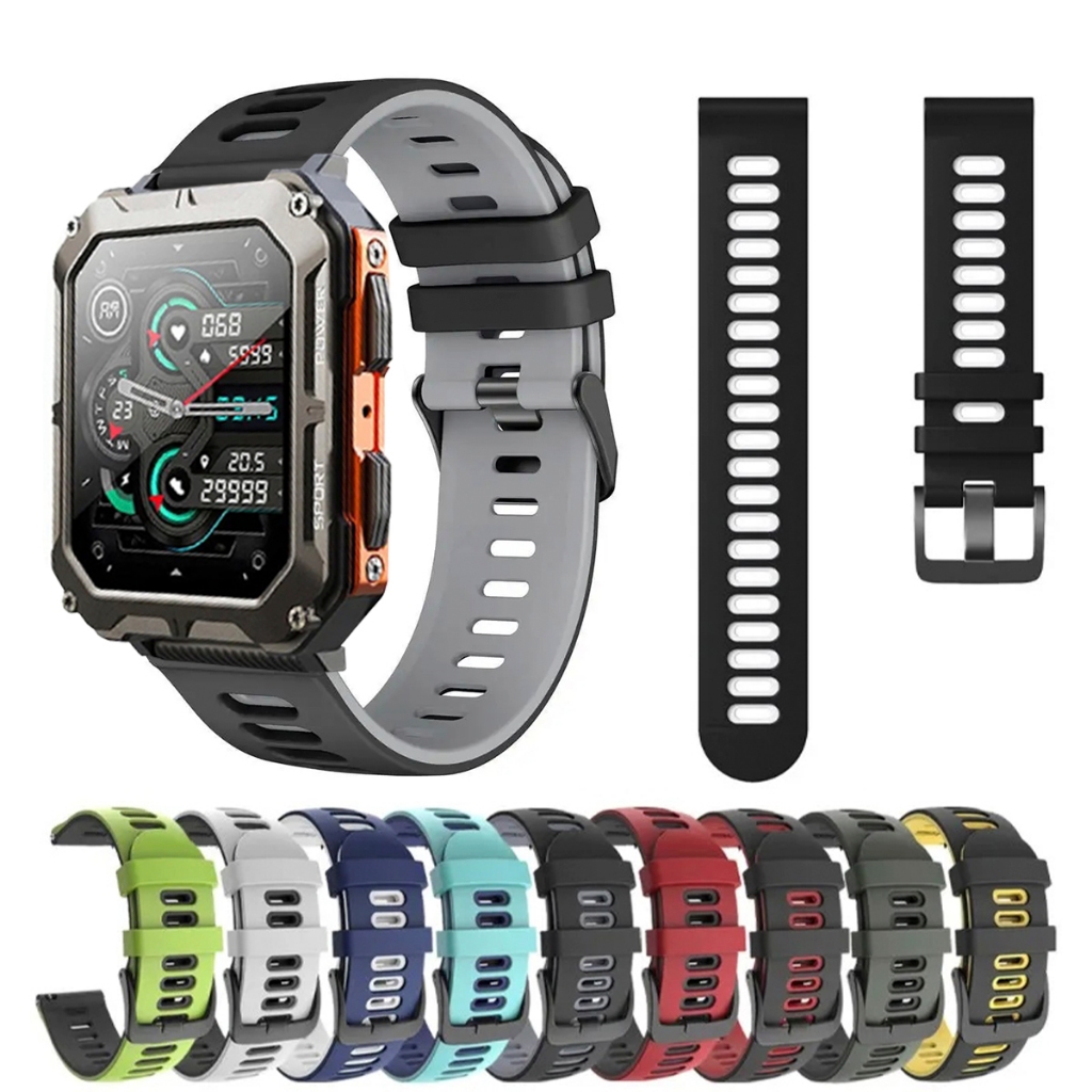 Pulseira 22mm de silicone SPORT para Smartwatch C20 Pro