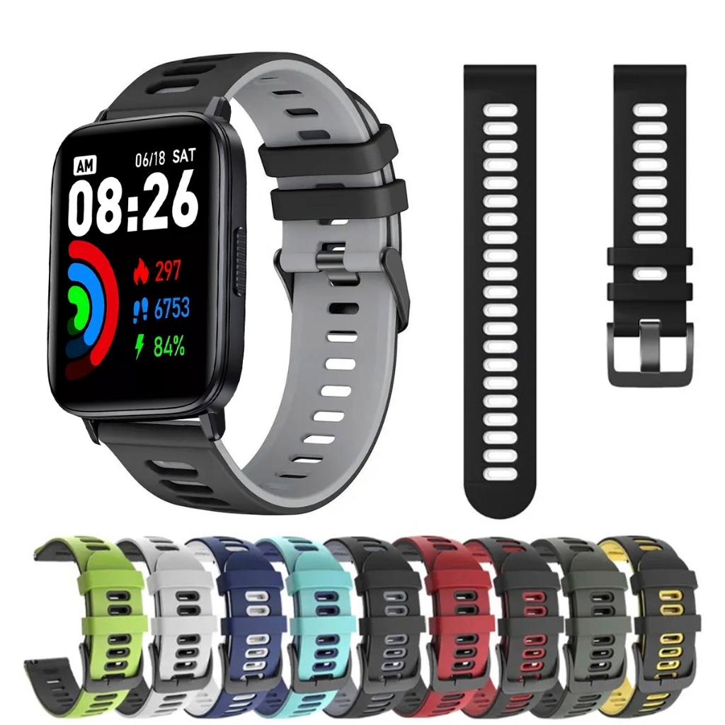 Pulseira 22mm de silicone SPORT para Smartwatch Zeblaze Swim
