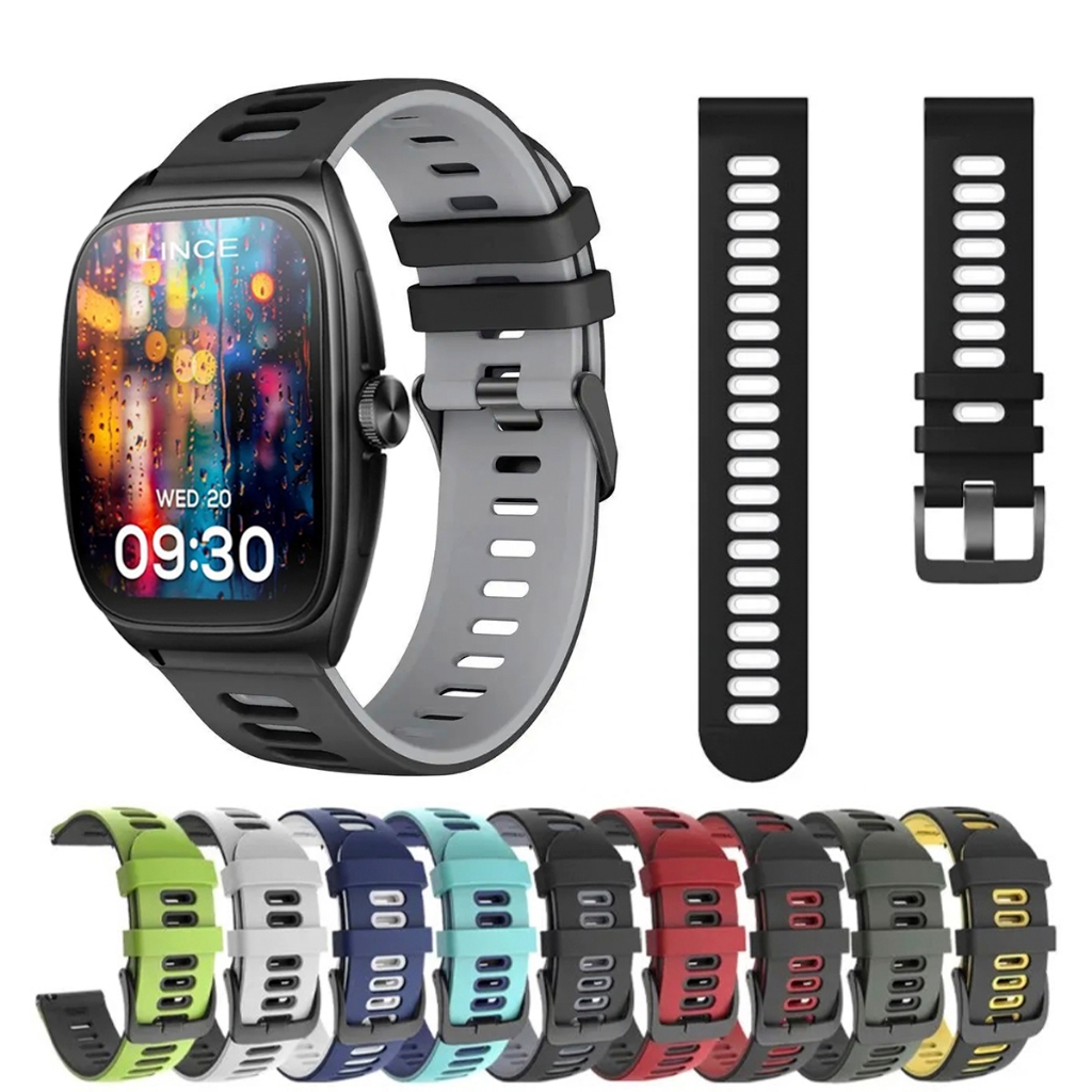 Pulseira 22mm de silicone SPORT para Smartwatch Lince Fusion