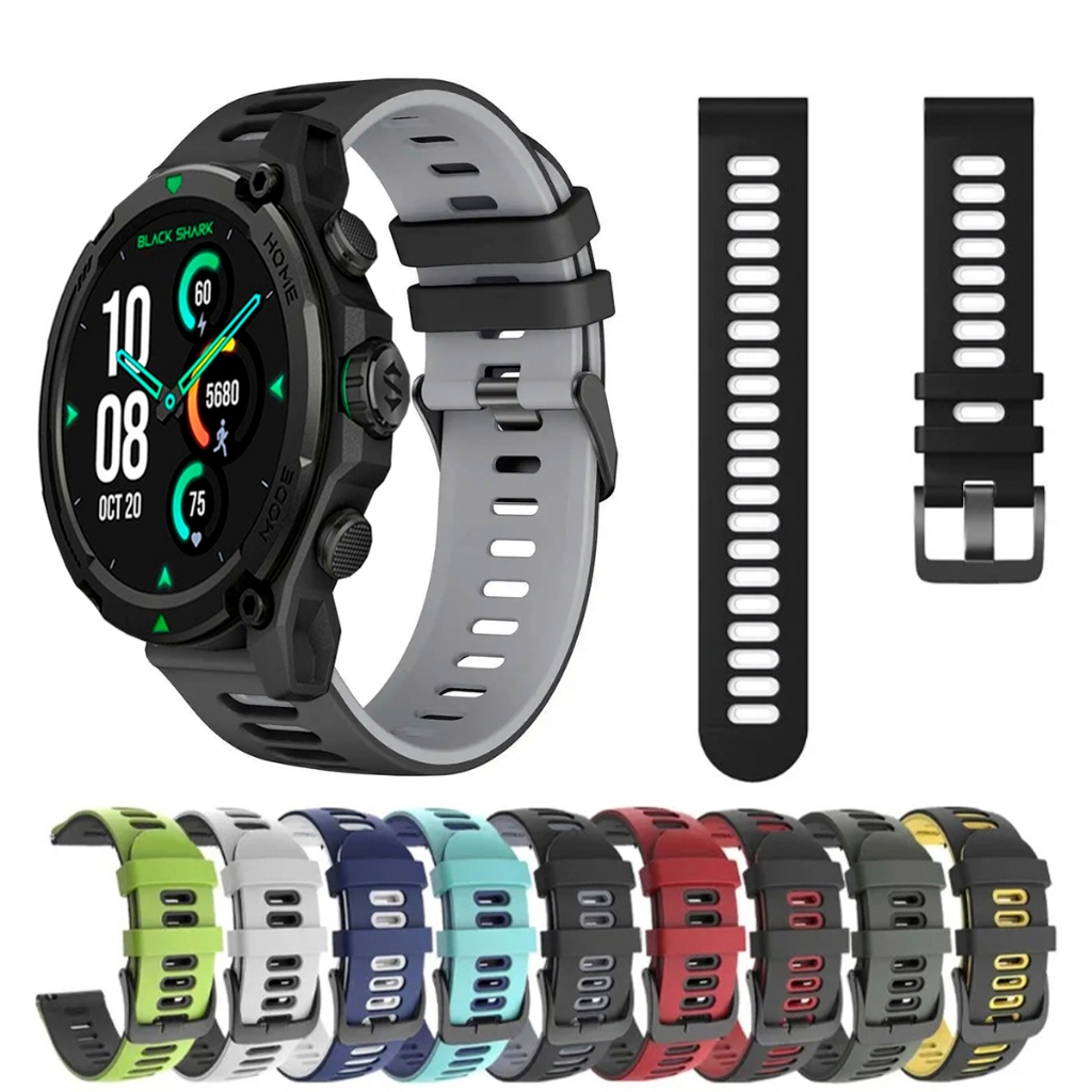 Pulseira 22mm de silicone SPORT para Smartwatch Blackshark GS3