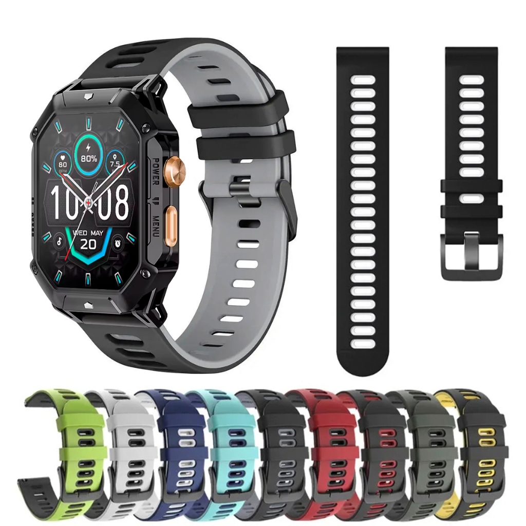 Pulseira 22mm de silicone SPORT para Smartwatch Haylou iron N1