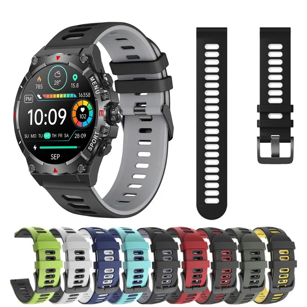 Pulseira 22mm de silicone SPORT para Smartwatch Colmi V76
