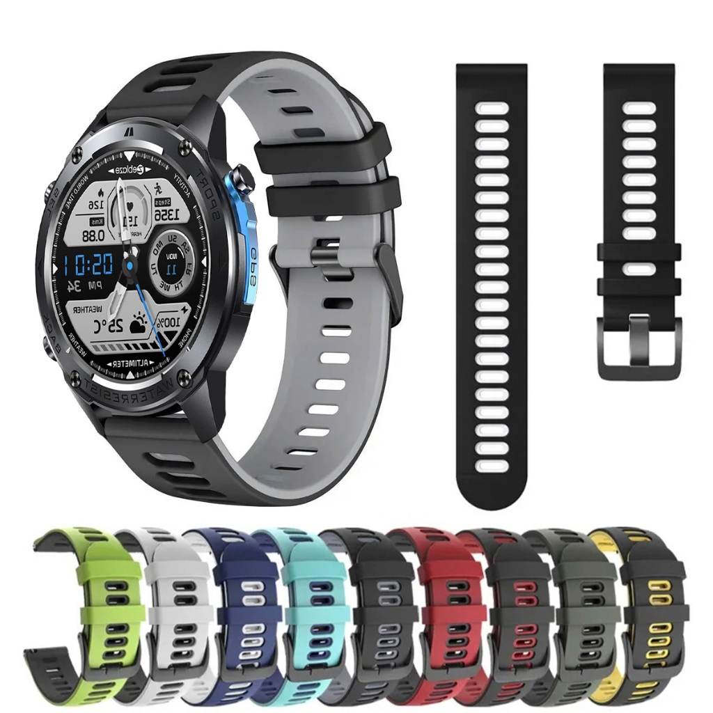 Pulseira 22mm de silicone SPORT para Smartwatch Zeblaze Stratos 2 Ultra