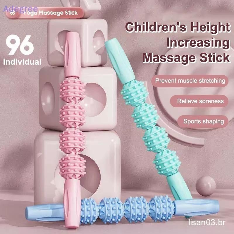 Adegree 3/4 Bola Fina Perna Massagem Vara Lobo Dentes Rolo De Fitness Fáscia Relaxamento Muscular Bezerro Yoga Estica No